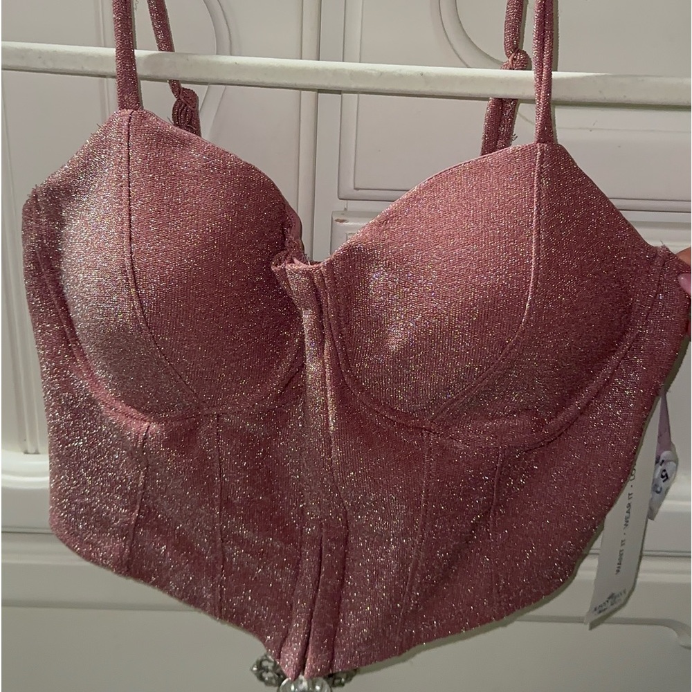 discovery, size M, pink with shimmer, flashy
